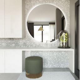 Baltica Design Bright lustro 80x80 cm barwa ciepła z matą grzewczą