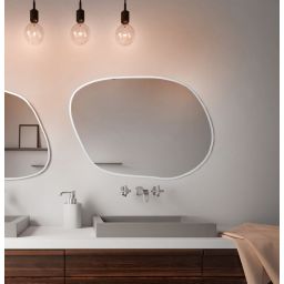 Baltica Design Bright Stain IV lustro 60x43 cm białe barwa ciepła z włącznikiem bezdotykowym