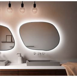 Baltica Design Bright Stain IV lustro 100x71 cm srebrne barwa neutralna z włącznikiem bezdotykowym