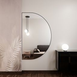 Baltica Design Tiny Border Semi Round lustro 140x80 cm czarne