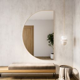 Baltica Design Tiny Border Semi Round lustro 140x80 cm złote