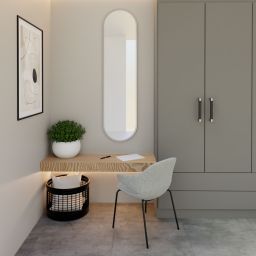 Baltica Design Tiny Border Pastille lustro 50x110 cm owalne srebrne