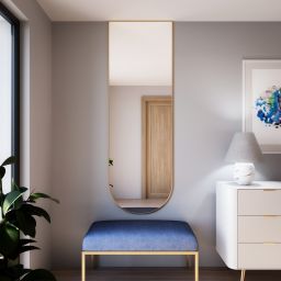 Baltica Design Tiny Border Pastille Cut lustro 50x160 cm złote