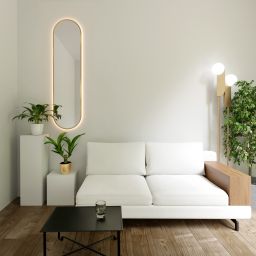 Baltica Design Tiny Border Pastille Bright lustro 50x110 cm owalne złote barwa zimna