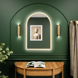 Baltica Design Tiny Border Pastille Cut LED lustro 40x60 cm złote barwa zimna