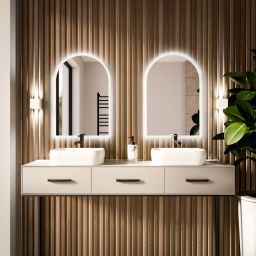 Baltica Design Tiny Border Pastille Cut LED lustro 60x100 cm białe barwa neutralna