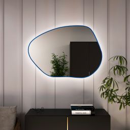 Baltica Design Bright Stain I lustro 60x43 cm niebieskie barwa zimna