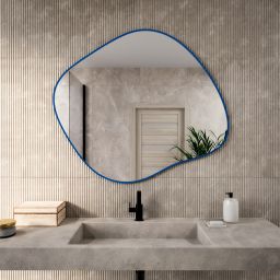 Baltica Design Border Stain III lustro 50x43 cm niebieskie