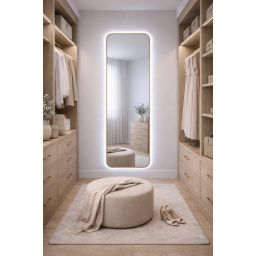 Baltica Design Stone Aura L lustro 155x50 cm z oświetleniem LED rama złota barwa zimna