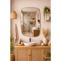 Baltica Design Stone Calm S lustro 90x60 cm rama złota