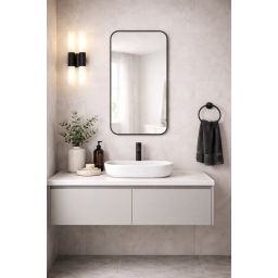 Baltica Design Stone Aura S lustro 90x60 cm rama czarna