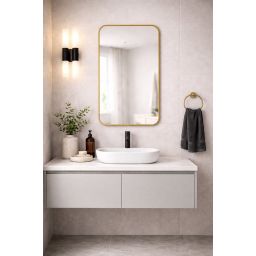 Baltica Design Stone Aura S lustro 90x60 cm rama złota