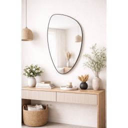 Baltica Design Stone Fluid S lustro 90x60 cm rama czarna