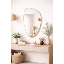 Baltica Design Stone Fluid S lustro 90x60 cm rama czarna