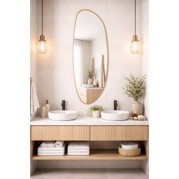 Baltica Design Stone Fluid L lustro 155x50 cm rama złota