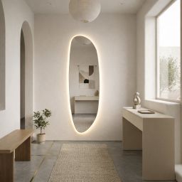 Baltica Design Stone Fluid L No Edges Bright lustro 150x55 cm z oświetleniem LED bez ramy barwa neutralna