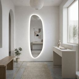 Baltica Design Stone Fluid L No Edges Bright lustro 150x55 cm z oświetleniem LED bez ramy barwa zimna