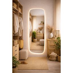 Baltica Design Stone Calm L No Edges Bright lustro 150x55 cm z oświetleniem LED bez ramy barwa neutralna