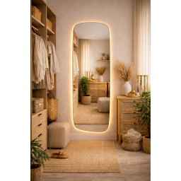 Baltica Design Stone Calm L No Edges Bright lustro 150x55 cm z oświetleniem LED bez ramy barwa ciepła