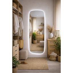 Baltica Design Stone Calm L No Edges Bright lustro 150x55 cm z oświetlniem LED bez ramy barwa zimna