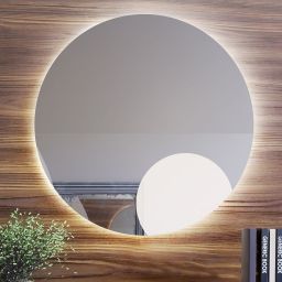 Baltica Design Bright lustro 90 cm okrągłe z oświetleniem LED barwa neutralna