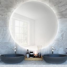 Baltica Design Bright lustro 80x80 cm okrągłe z oświetleniem