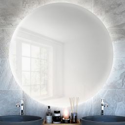 Baltica Design Bright lustro 70 cm okrągłe z oświetleniem LED barwa zimna
