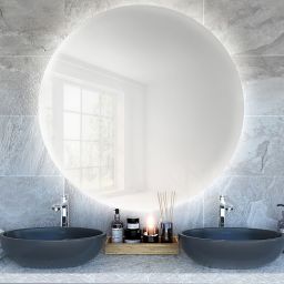 Baltica Design Bright lustro 60 cm okrągłe z oświetleniem LED barwa zimna