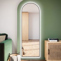 Baltica Design Tiny Border Pastille Cut LED lustro 40x60 cm czarne barwa neutralna