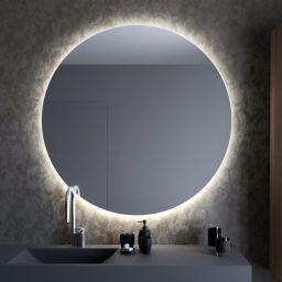 Baltica Design Bright lustro 80x80 cm barwa neutralna z włącznikiem bezdotykowym oraz matą grzewczą