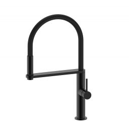 Berg Black Spike bateria kuchenna stojąca z wyciąganą wylewką czarny 130159PH