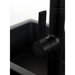 Berg Black Magnetic bateria kuchenna stojąca z wyciąganą wylewką czarny 130380PH
