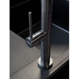 Berg Slim bateria kuchenna stojąca z wyciąganą wylewką gun metal S130336GM