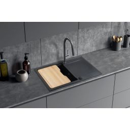 Berg Slim bateria kuchenna stojąca z wyciąganą wylewką gun metal S130336GM