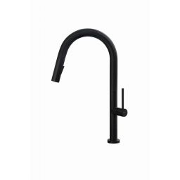 Berg Slim bateria kuchenna stojąca z wyciąganą wylewką czarny mat S130336PH