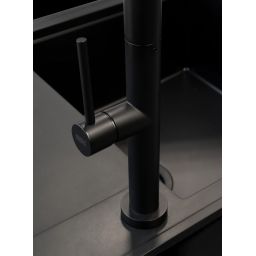 Berg Slim bateria kuchenna stojąca z wyciąganą wylewką czarny mat S130336PH