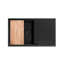 Berg Diva zlewozmywak granitowy 78x46 cm czarny BRD1911