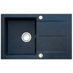 Berg Hobart zlewozmywak granitowy 78x50 cm wpuszczany onyx metalik BRQ1411