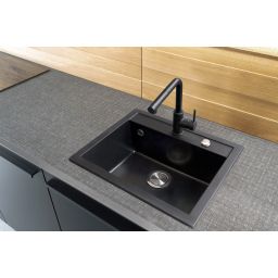Berg Hobart zlewozmywak granitowy 56,5x51 cm bazalt BRQ19104