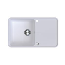 Berg Victoria zlewozmywak granitowy 78x50 cm czysta biel BRV2211