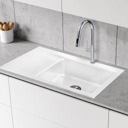 Berg Grazia zlewozmywak ceramiczny 86x51 cm biały BRZ22C11P