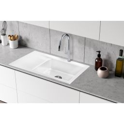 Berg Grazia zlewozmywak ceramiczny 86x51 cm biały BRZ22C11P