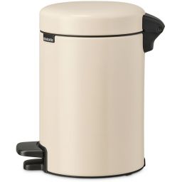 Brabantia NewIcon kosz na śmieci 3 l pedałowy beżowy/czarny 149887