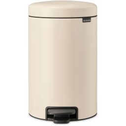 Brabantia NewIcon kosz na śmieci 12 l pedałowy beżowy/czarny 149924