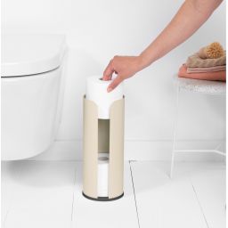 Brabantia ReNew pojemnik na papier toaletowy stojący beżowy/czarny 223266