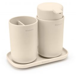 Brabantia ReNew zestaw akcesoriów łazienkowych 3w1 beżowy 223402