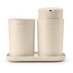Brabantia ReNew zestaw akcesoriów łazienkowych 3w1 beżowy 223402
