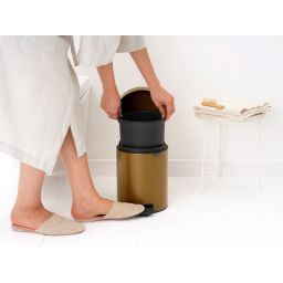 Brabantia NewIcon kosz na śmieci 5 l Warm Brass 255243