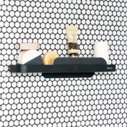Brabantia MindSet półka prysznicowa z ściągaczką grafit 303609