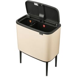 Brabantia Bo Touch Bin kosz na śmieci 34 l do segregacji beżowy/czarny 201585